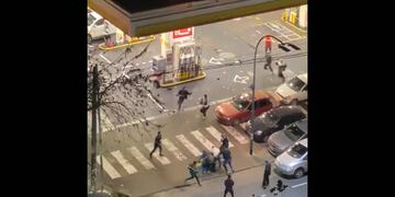 Terribles incidestes tras el partido de Boca y Colo-Colo (Captura)