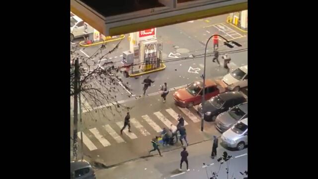 Terribles incidestes tras el partido de Boca y Colo-Colo (Captura)