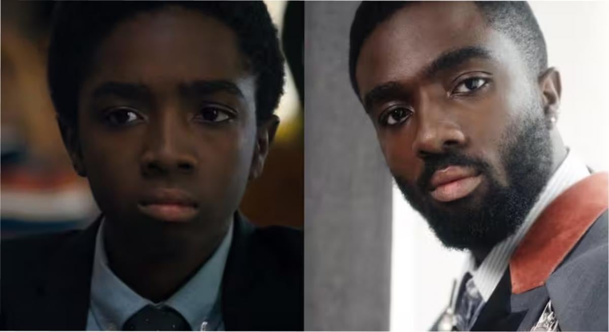 Cambio de imagen de Caleb Mclaughlin de "Stranger Things".
