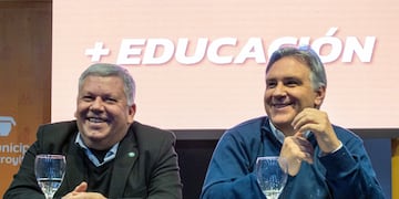 El Gobernador Martín Llaryora en Arroyito junto al intendente Gustavo Benedetti