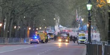 El operativo policial montado en las inmediaciones del Palacio de Buckingham.