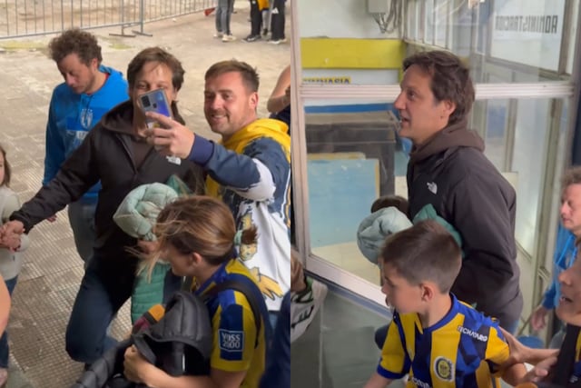 Rodrigo de la Serna fue a la cancha a alentar a Rosario Central.