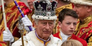 Carlos III, coronado rey del Reino Unido (AP).
