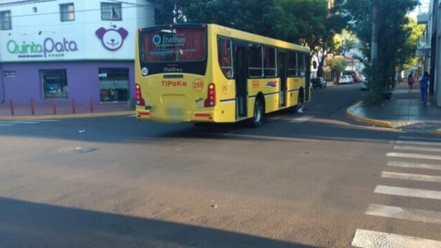 El hombre habría intentado trasponer la cinta asfáltica cuando imprevistamente fue colisionado por el transporte urbano.