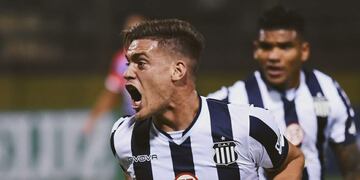 La boca llena de gol de Federico Girotti, el goleador de la "T" en Copa Argentina (Prensa Talleres)