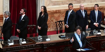El presidente Javier Milei en la Cámara de Diputados (Foto: Maxi Luna / NA)