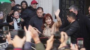 Cristina Fernández de Kirchner, en la sede del Partido Justicialista. (Clarín)