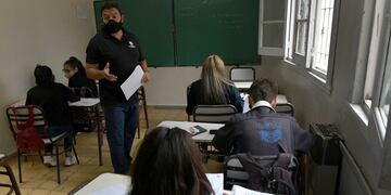 Alumnos de escuela Infanta Mendocina de Guaymallén. / Gentileza Los Andes.