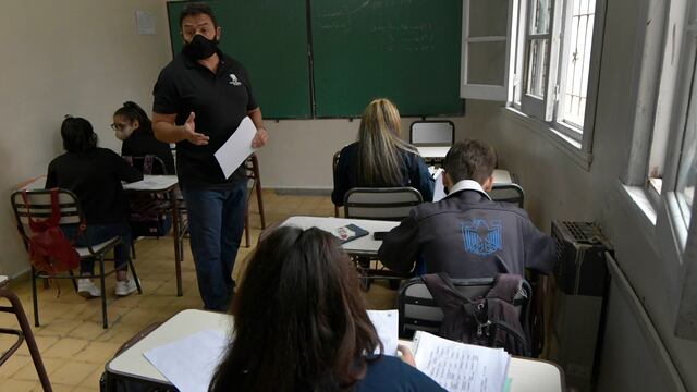 Alumnos de escuela Infanta Mendocina de Guaymallén. / Gentileza Los Andes.