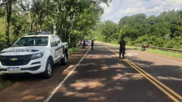 Accidente en Oberá dejó a dos personas heridas.