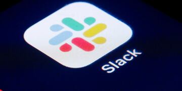 El ícono del servicio de mensajería Slack. (Thomas Trutschel)