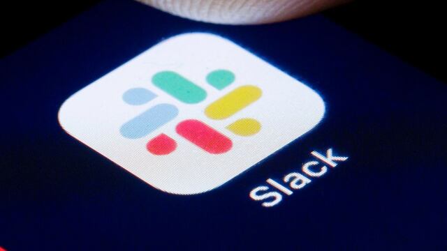 El ícono del servicio de mensajería Slack. (Thomas Trutschel)