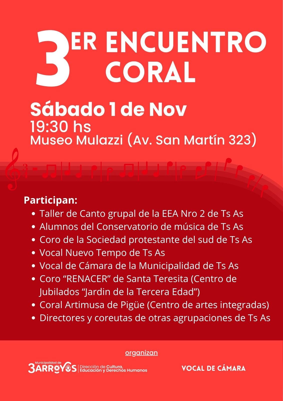 3° Encuentro Coral en el Museo Mulazzi de Tres Arroyos