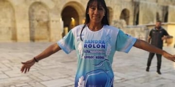 Sandra Rolón, maratonista de Eldorado.