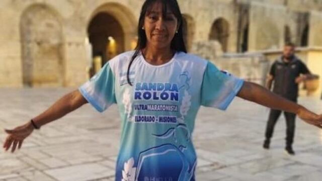 Sandra Rolón, maratonista de Eldorado.
