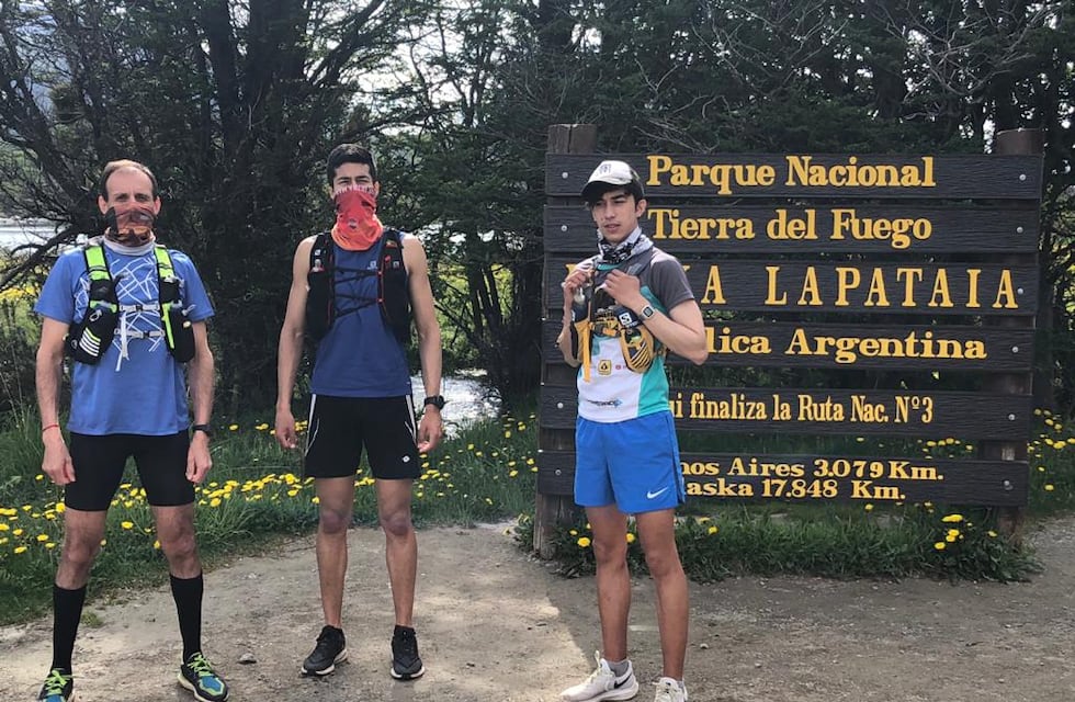 Solidaridad en tiempos de crisis: tres atletas fueguinos en una maratónica ayuda social