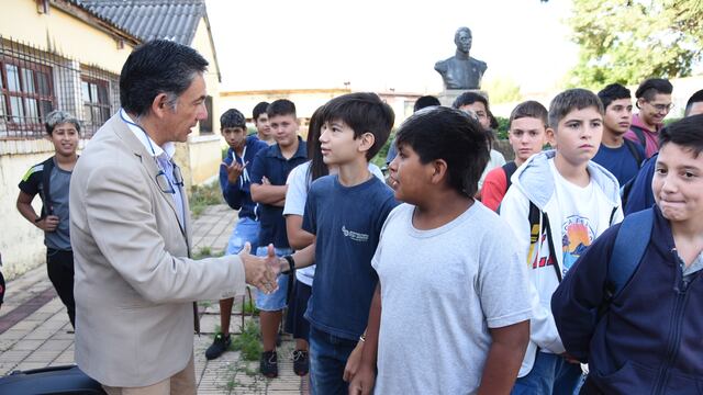 Martín Oliva en el inicio del cilco lectivo.
