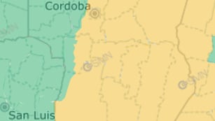 Alerta amarilla por tormentas para Córdoba desde la noche del viernes 26 hasta la tarde del sábado 27 de septiembre.