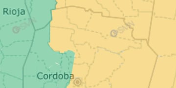 Alerta amarilla por tormentas para Córdoba desde la noche del viernes 26 hasta la tarde del sábado 27 de septiembre.
