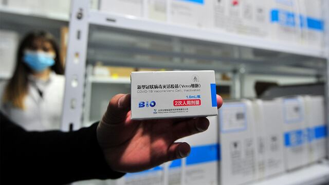 Dosis de la vacuna contra el coronavirus de Sinopharm.