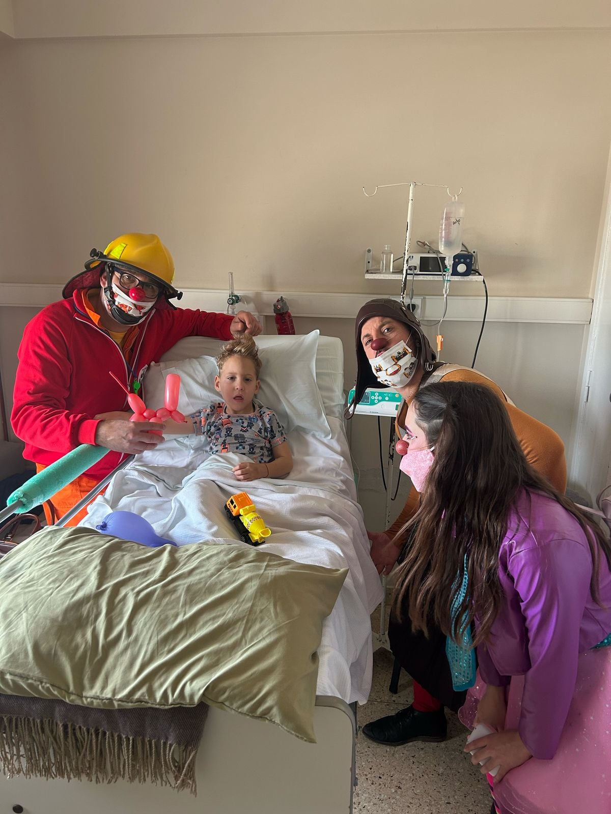La Compañia de payasos Había una vez de recorrida por hospitales de Bahía Blanca