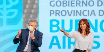 El presidente, Alberto Fernández y la vicepresidenta, Cristina Fernández de Kirchner