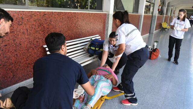 Se realizó un simulacro en el Colegio San José