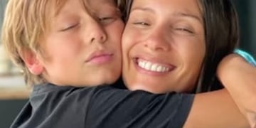 Pampita y su hijo Beltrán.