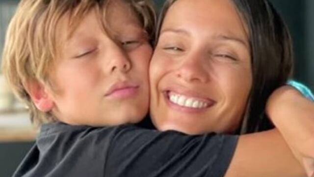 Pampita y su hijo Beltrán.