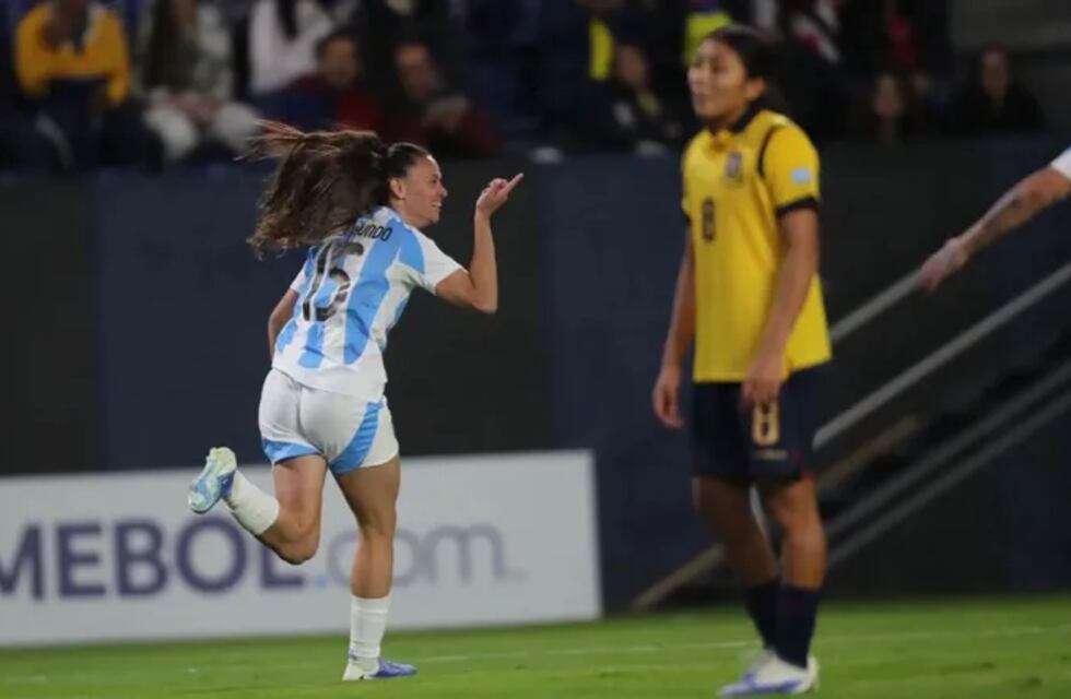 Florencia Bonsegundo convirtó el segundo gol en el trinfo de Argentina ante Ecuador por Copa América
