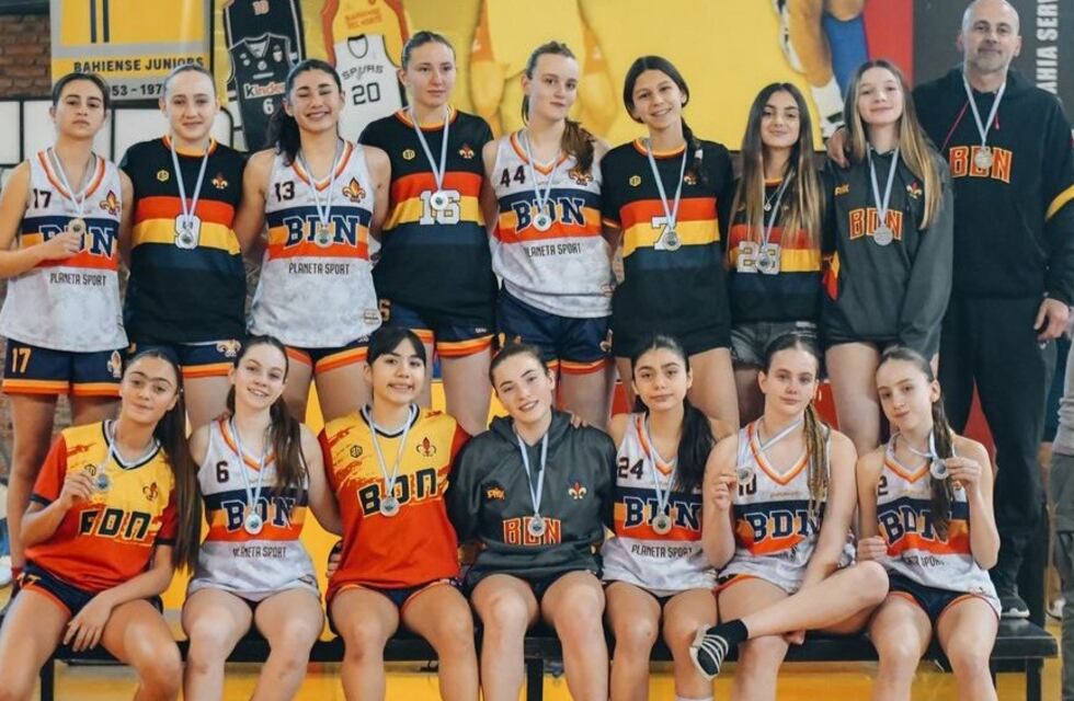 Básquet: con tres puntaltenses el femenino de Bahiense del Norte es Subcampeón Nacional U 15