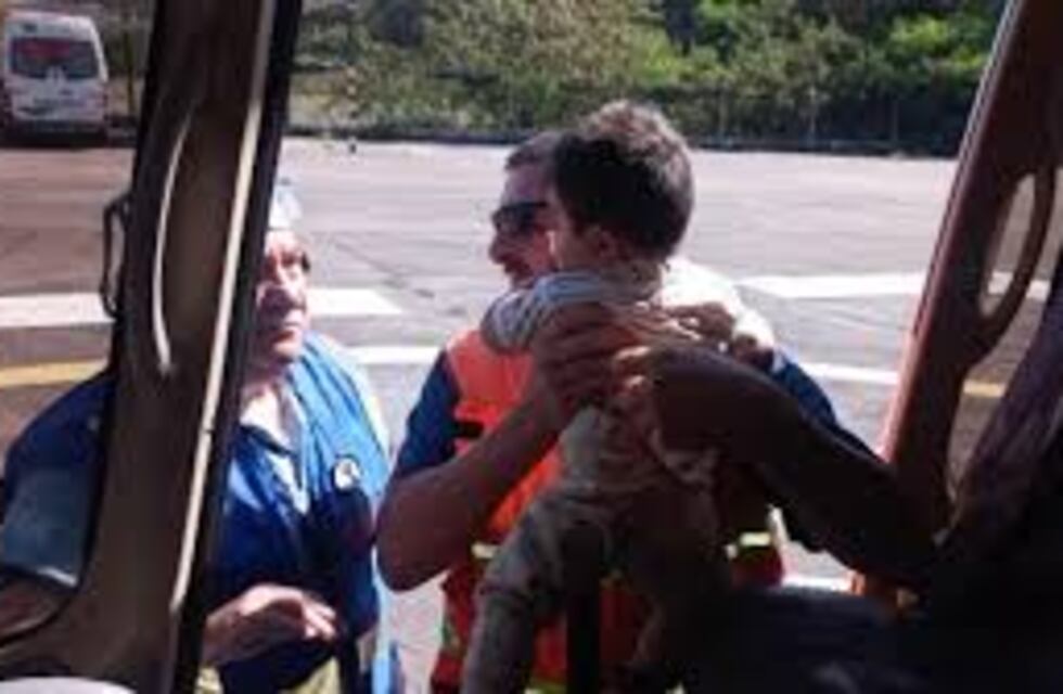 Traslado aéreo de un menor en emergencia sanitaria en San José de Chasquivil