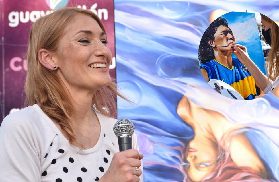 Cecilia Plana presentó sus obras en el paso de arte Los Corralitos