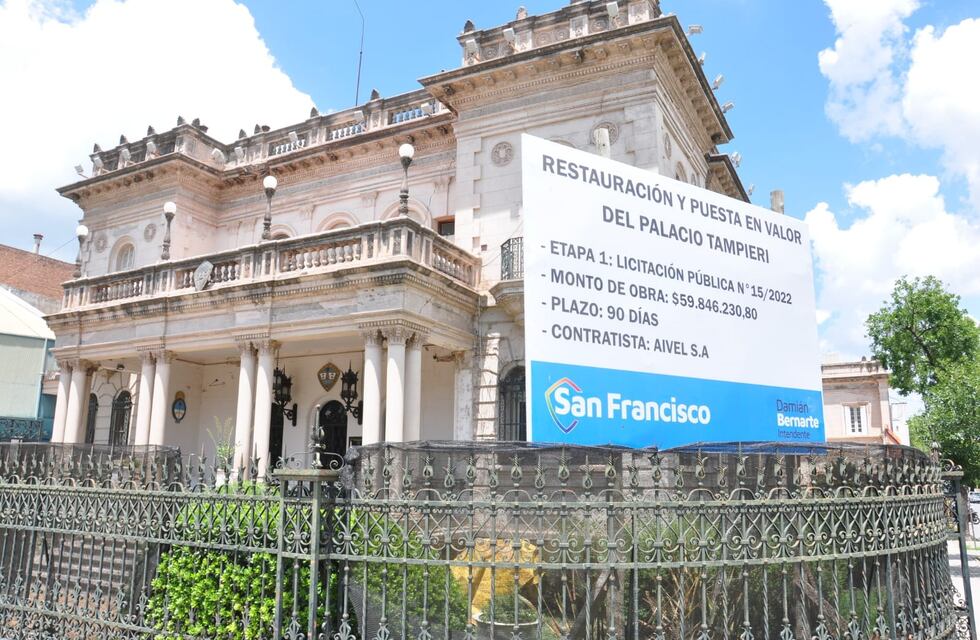 Avanza la obra de puesta en valor del palacio Tampieri