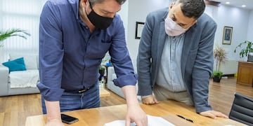 El intendente Martín Pérez, mantuvo un encuentro con el subsecretario de Políticas de Integración y Formación del Ministerio de Desarrollo Social de Nación, Daniel Menéndez.