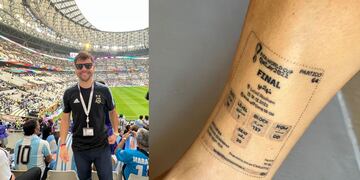 Francisco se tatuó la entrada de la final del mundo Qatar 2022.