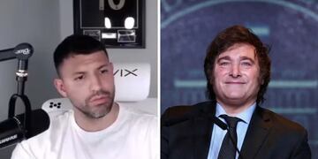 El Kun Agüero defendió a Javier Milei por viajar a Estados Unidos en un avión privado