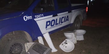 Se robaron el baño de una casa.