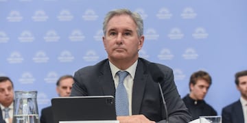 El exsecretario de Finanzas y actual canciller Pablo Quirno en la Comisión de Presupuesto y Hacienda de Diputados (Foto: HCDN)