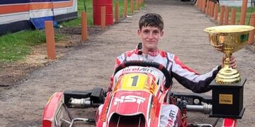 Fausto Arnaudo piloto de Karting Arroyito