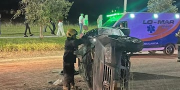 El vuelco de un auto en Río Tercero con siete menores heridos.