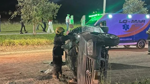 El vuelco de un auto en Río Tercero con siete menores heridos.