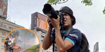 El fotoperiodista Pablo Grillo fue gravemente herido.