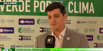 Gala Verde por el Clima en Misiones: Eduardo Saldivia y el énfasis en retornar al equilibrio ambiental.