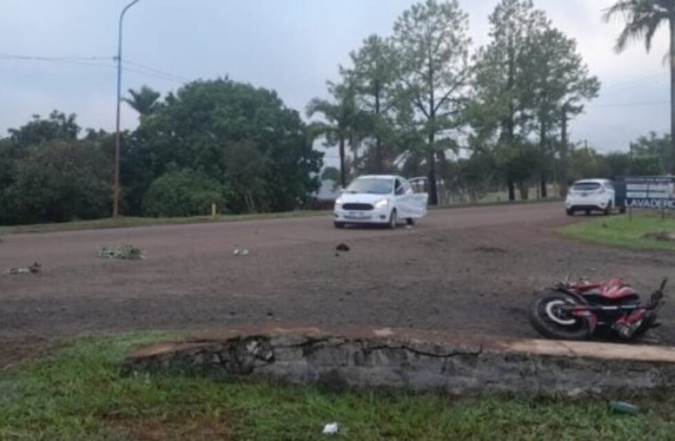 Accidente vial en San Javier: un motociclista resultó herido