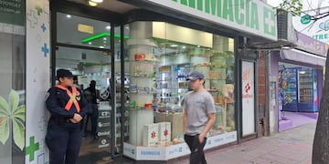 Los farmacéuticos se movilizan en contra del DNU de Javier Milei. (Nicolás Bravo/La Voz)