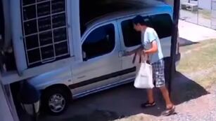 El ladrón fue captura por unas cámaras de seguridad.