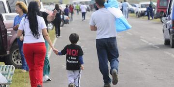 Movilización al Puente General San Martín (DyN/Archivo).