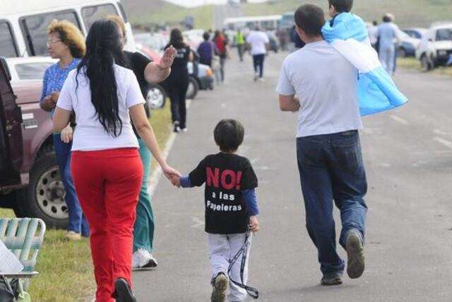 Movilización al Puente General San Martín (DyN/Archivo).