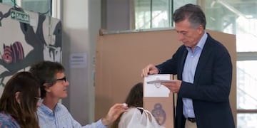 Mauricio Macri votó este domingo y le dejó un mensaje a Milei (Captura de video).